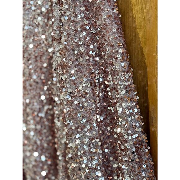 Boohoo Rose Gold Sequin Dress - Women's 22 - Picture 3 of 6